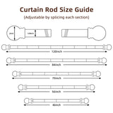 SMODBRODRE Curtain Rods for Window 32 to 62, Brown 5/8 inch Splicing Single Window Curtain Rod Set with Brackets SMODBRODRE