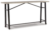 Signature Design by Ashley Karisslyn Urban Industrial Counter Height Long Table, Black & Beige Signature Design by Ashley