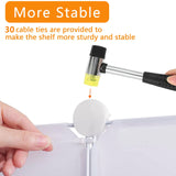 AWTATOS Shoe Rack, 8 Tier Shoe Storage Cabinet with Door, 32 Pair Shoe Organizer Shelves for Closet Hallway Bedroom Entryway, White AWTATOS