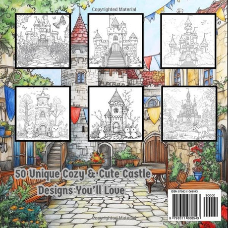 Cozy Architecture Castle Edition A Cute Adult & Teen Coloring Book :: For Relaxation and Stress Relief Majosta