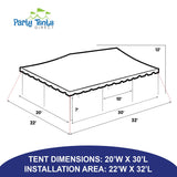 Party Tents DIRECT 20' x 30' Weekender West Coast Frame Style Party Tent | White PVC Top | for Weddings, Graduations, Banquets, and Events Party Tents Direct