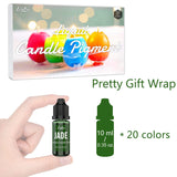 Candle Dye - 20 Color Liquid Wax Dye for DIY Making, High Concentration Color for Soy, Gel, Paraffin Wax - 10ml Each Limino