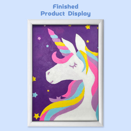 Nariolar Paint by Numbers for Kids Ages 5-8 with 7X9.5 inch Pre-Printed Cardboard,6 Acrylic Paint Pots and 3 Painting Brushes, Room Decor for Children,(Colorful Unicorn) Nariolar