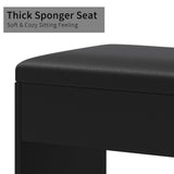 Yanosaku 15 Drawers Vanity Desk with Power Outlet, Makeup Table with Mirror and 13 LED Lights, 3 Color Lighting Modes, Brightness Adjustable, Glass Top Dressing Table, Vanity Set for Bedroom (Black) Yanosaku