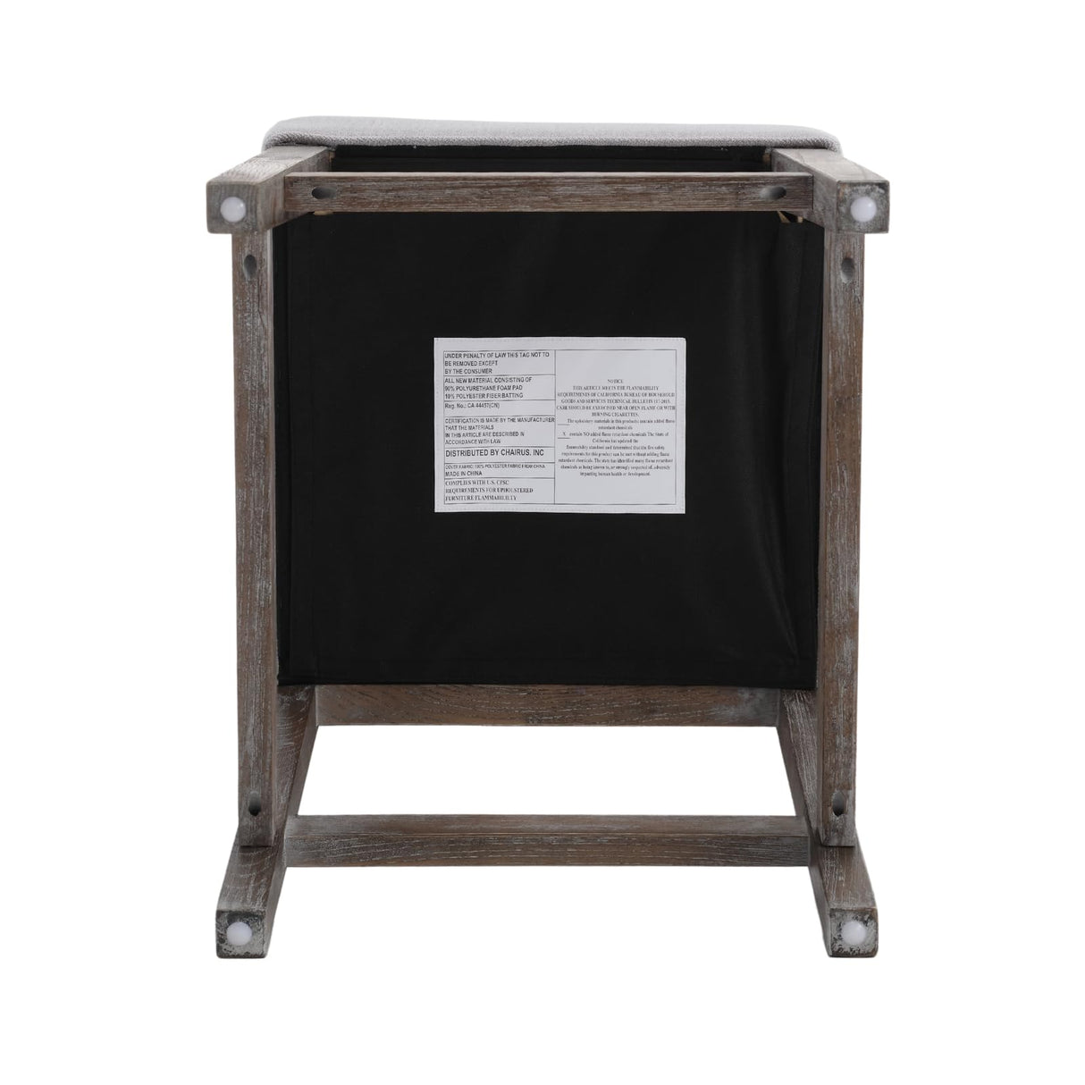 DM Furniture 27" Farmhouse Counter Height Bar Stools Set of 4 for Kitchen Island Midcentury Linen Upholstered Stool Chairs with Wicker Backrest and Wood Legs for Home Bar/Dining Counter/Patio, Grey DM Furniture