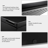 R.W.FLAME Chest Freezer 3.5 Cubic Feet with 2 Removable Baskets and Defrost Water Drain, Deep Freezer, Adjustable Temperature, Energy Saving, Top Open Door Compact Freezer (3.5 Cubic Feet, Black) R.W.FLAME