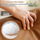 ASHOMELI Modern Living Room Sofa,loveseat Sofa,Soft and Comfortable Couch,Apartments Small Sofa,Removable Back Cushion,Breathing Leather (Brown) ASHOMELI