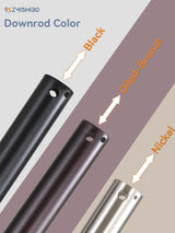 ZMISHIBO 36 Inch Ceiling Fan Downrod with Coupler, 1" Diameter and 36" Height Ceiling Fan Extension Rod with Wires, Downrods Extension for Most of Ceiling Fans, Black, Not Threaded ZMISHIBO