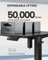 BW BEST WAY Height Adjustable Electric Standing Desk, Sit Stand up Desk, Memory Computer Home Office Desk with Two-Piece Desktop (Black, 48 * 24 Inch) BW BEST WAY