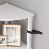 VIMBER Corner Shelf, 5-Tier Corner Bookshelf, Industrial Corner Ladder Shelf, Modern Display Shelf for Living Room, Bedroom, Kitchen, Home Office, White UJSJ001W VIMBER