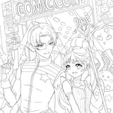 Manga Mania Coloring Book: Over 100 Cute Characters to Color – Manga and Anime Coloring Book for Adults and Kids WoodArtSupply