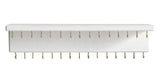 SANY DAYO HOME Jewelry Organizer with 30 Hooks and Cosmetics Shelf, 15 x 3 x 4 inches Wall Mounted Rustic Pine Wood Holder for Necklaces and Bracelets, Suitable for Kids and Adults (Retro White) SANY DAYO HOME