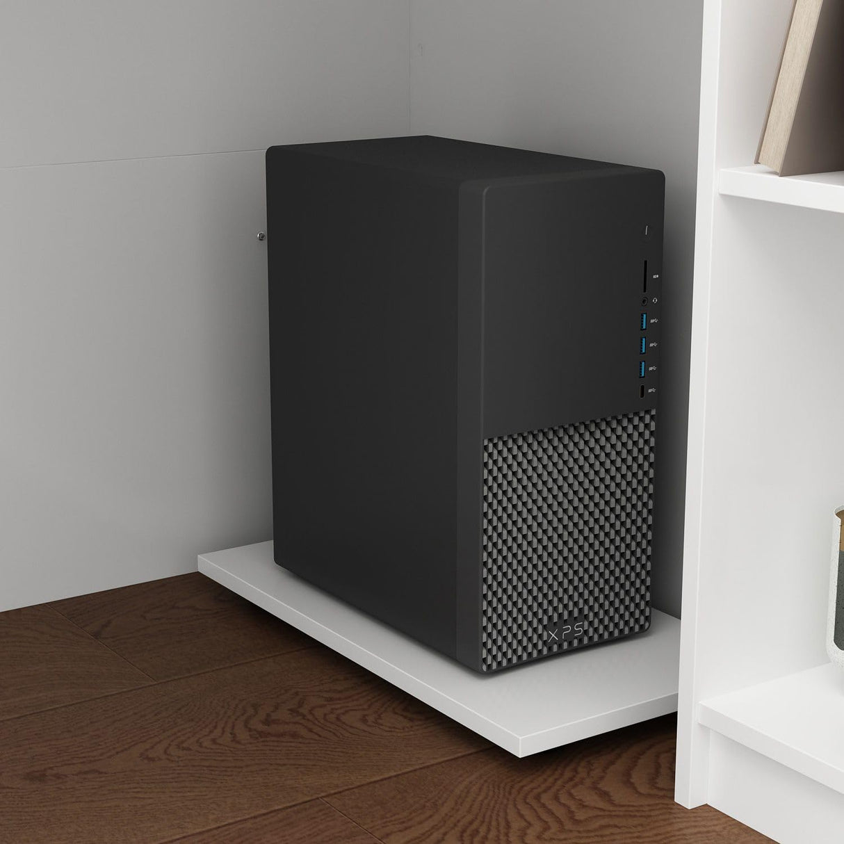 FAMAPY L-Shaped Reception Desk Counter Desk for Retail & Checkout, Modern Front Counter Table, Black Tapes, for Office Lobby White (55.1”W x 39.4”D x 43.3”H) FAMAPY