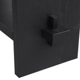 Nathan James Virgo Wood Accent Storage Console Sofa Table, for Entryway, Hallway or Living Room, Reclaimed Black Oak Nathan James