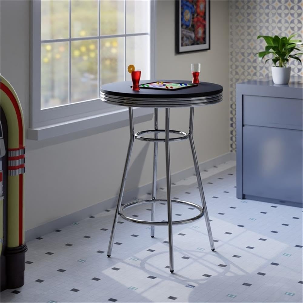 Winsome Wood Summit Dining, Black, Pub Table Winsome