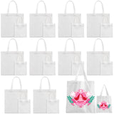 Sublimation Blank Tote Bags, 20Pack Canvas Tote Bags 16.1 x 15.4 Inch, 9.1 x 8.3 Inch Small Canvas Tote Bags Reusable Grocery Bags Shopping Cloth Bags for Heat Transfer, DIY, Christmas Craft, White TAOZIM