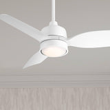 Casa Vieja 36" Verdin Modern Indoor Outdoor Ceiling Fan 3 Blade LED Light Remote Control Matte White Finish Blades Bedroom Patio Living Room Kitchen Porch Damp Rated Decorative Dimmable Garage Casa Vieja