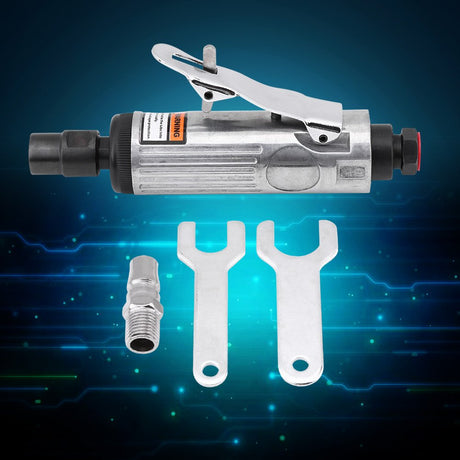 Acouto 1/4" Pneumatic Die Grinder 90PSI Pneumatic Air Die Grinder Grinding Kit Polishing Engraving Tool Acouto