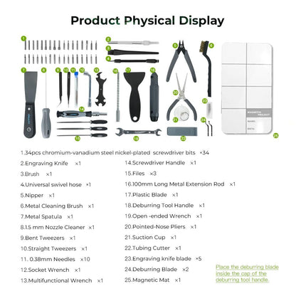 Creality 3D Printer Tool kit, 74 Pcs 3D Printer Tool kit Pro with Screwdriver Set, Nozzle Cleaner, and Other 3D Printer Accessories for All 3D Printer Assembly/Removal/Cleaning/Maintenance - WoodArtSupply