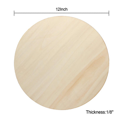 ZOEYES 20 Pack 12 Inch Wood Rounds Unfinished Basswood Plywood Wooden Sheets Blank Wood Circle for Crafts Painting School Projects Door Hanger Wood Burning - WoodArtSupply