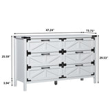 QHITTY 6 Drawers Dresser for Bedroom, Farmhouse Barn Chest of Drawers, Modern Storage Organizer Dresser for Bedroom, Hallway, Living Room QHITTY