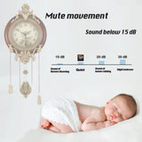 Aero Snail Dia 9-inch Retro Style Vintage Wood Indoor Wall Clock with Swinging Pendulum (Requires 2 AA Batteries for Clock Hands and Pendulum) Aero Snail