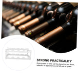 SHOWERORO Wood Wine Bottle Stand Wine Rack Decoration Wine Stand Countertop Wine Organizer Wine Storage Rack Wine Bottle Organizer Wine Rack Stand Wooden White Display Stand Vertical SHOWERORO