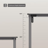 LongKe Electric Standing Desk Adjustable Height, 40x24 Inches Sit Stand up Desktop for Home Office, Ergonomic Rising Computer Table with Memory Preset, Black LongKe