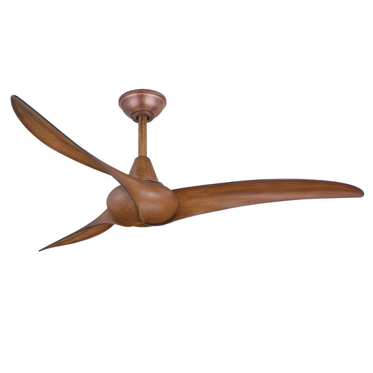 MINKA-AIRE F843-DK, Wave, 52 Inch Ceiling Fan with Remote Control, Brown Distressed Koa - WoodArtSupply