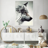 JFYHAB Wolf Diamond Art Kits for Adults, Mountain Wolf Diamond Painting Kits for Adults Beginners, DIY 5D Diamond Painting with Round Gem Art Kits for Gift Home Wall Decor 12x16 Inch JFYHAB