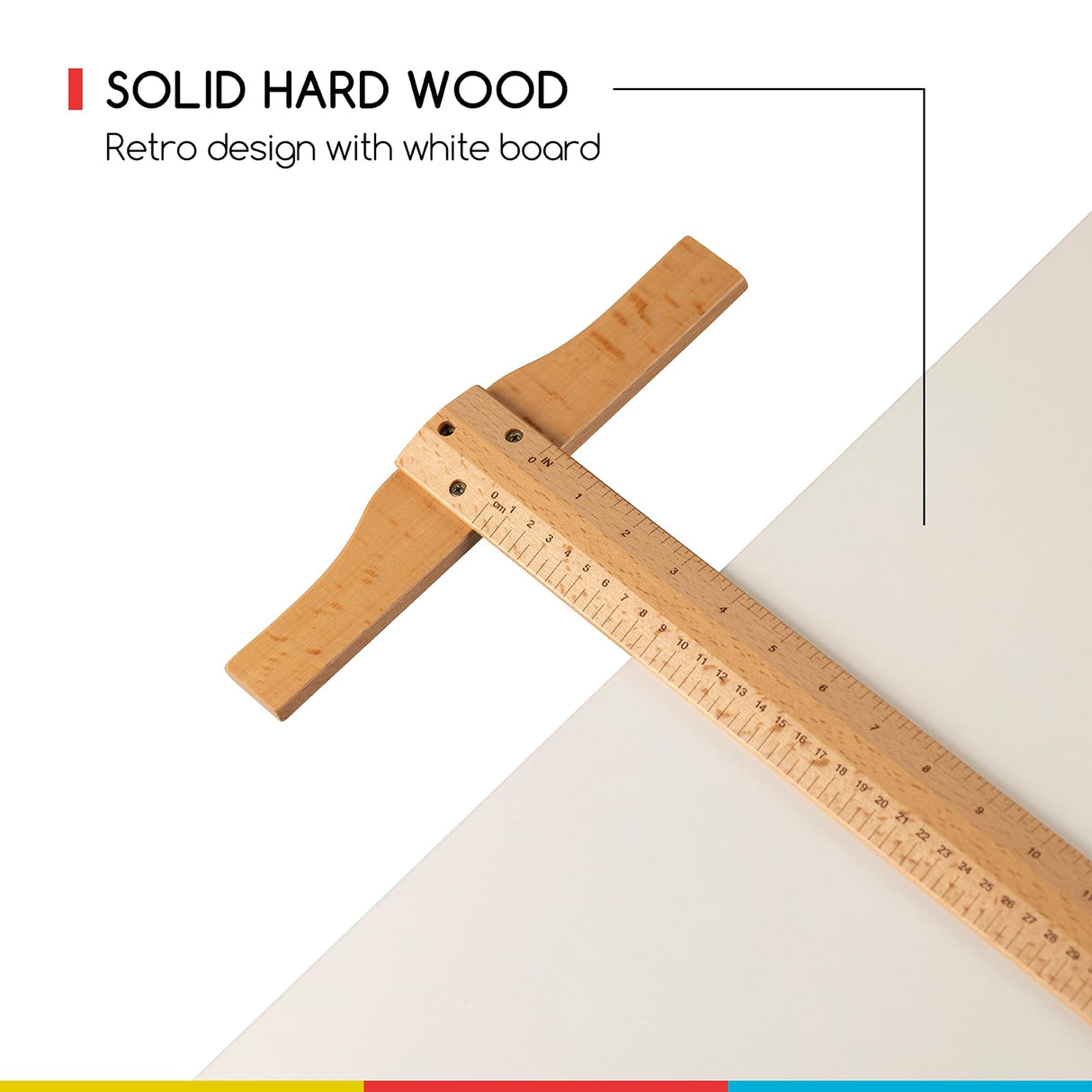 MEEDEN White Adjustable Drafting Table: 35.5" x 23.5" Art Drawing Desk with Height Adjustment - Solid Beech Wood Craft Painting Table - Large Tilting Table for Adults Artists Writing Working MEEDEN