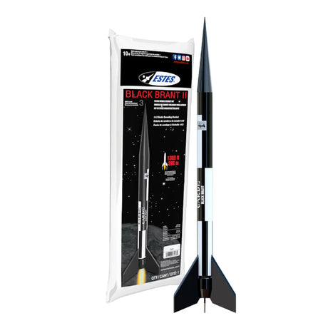 Estes 7243 Black Brant II Rocket-Building Kit, Advanced Dual-Body Flying-Rocket-Model Kit for Ages 10+ Estes