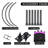 Newan 40'' Silent Fitness Mini Trampoline - Indoor Rebounder for Adults - Best Urban Cardio Jump Fitness Workout Trainer, Covered Bungee Rope System - Max Limit 330 lbs NEWAN