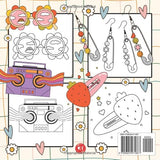 Groovy Vibes Coloring Book: Cute and Simple Designs In Retro Funky Style for Kids and Adults (Bold and Easy Coloring Books) WoodArtSupply