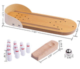 Table Top Mini Bowling Game Set-Tabletop Wooden Board Mini Arcade Desktop Tiny Bowling Shooting Alley Office Desk Stress Relief Gadgets Small Finger Toys Fun Gag Gifts for MenWomen Kids Teens Boys SYZ