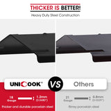 Unicook Universal Replacement Heavy Duty Adjustable Porcelain Steel Heat Plate Shield, Heat Tent, Flavorizer Bar, Burner Cover, Flame Tamer for Gas Grill, Extends from 11.75" up to 21" L, 4 Pack Unicook