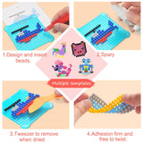 KACAGA Non-Iron Fuse Beads Over 6000 Arts Crafts Bead and Accessories Set Refill No Heat Creative DIY Starter Kit Toys for Kids KACAGA