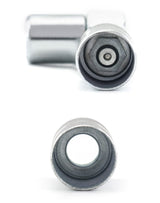 QWORK 90 Degree Grease Coupler Adapter with Sleeves, Grease Gun Coupler Snaps onto Grease Fittings in Tight Spaces for Auto, Farm, Truck or Industrial Use QWORK