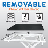 PawBest Large Professional Electric Lift Dog Grooming Table - Durable, Heavy Duty, Height Adjustable Pet Grooming Table w/Levelers, Dog Grooming Arm, Loops, Anti Slip Tabletop PawBest