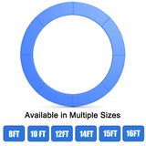 Giantex Trampoline Pad, 8ft 10ft 12ft 14ft 15ft 16ft Trampoline Replacement Safety Pad, No Holes for Pole, Waterproof Trampoline Accessories Spring Cover (15 Ft, Blue) Giantex