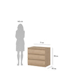 Tvilum Scottsdale 3 Drawer Chest in Jackson Hickory Tvilum