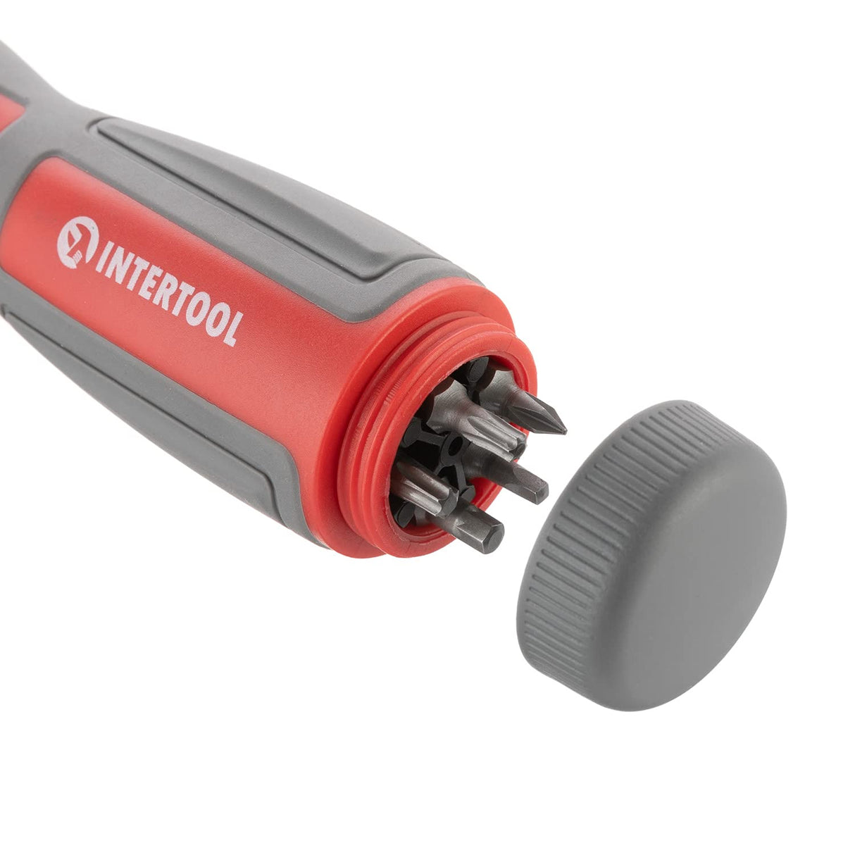 INTERTOOL 19-in-1 Ratcheting Screwdriver Set, Multi-Bit, High Strength Chrome Vanadium Steel, 8 Double-Ended Bits VT08-3376 INTERTOOL