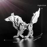 3D Metal Model Kits, Mechanical Wolf 3D Metal Puzzle,Steel Animal Series DIY Brain Teasers Simple 3D Puzzles Home Decor Art Craft Gifts Toys for Adult FILASLFT
