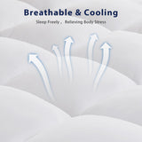 L'AGRATY Mattress Topper Full - Cooling Pillow Top Mattress Topper Full Size Extra Thick Plush Bed Topper Down Alternative Overfilled Soft Mattress Pad for Back Pain L'AGRATY