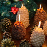 Christmas Pinecone Silicone Candle Molds Soap Mold 3D Xmas Theme Resin Concrete Mould DIY Supplies Ornament Mold Autumn Table Home Decor 1pcs RUSTAMM