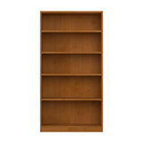 Bush Furniture Universal Tall 5 Shelf Bookcase in Natural Cherry Bush Business Furniture