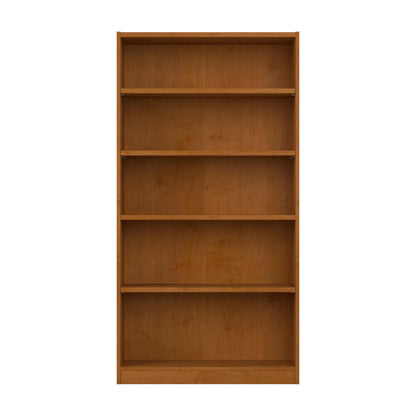 Bush Furniture Universal Tall 5 Shelf Bookcase in Natural Cherry - WoodArtSupply