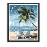 Natuyalo Paint by Numbers Kit for Adults - Beach DIY Adult Paint by Number Kits Seascape Acrylic Canvas Painting for Adults Beginners Kids Art Crafts Without Frame, 16x20 Inch Natuyalo