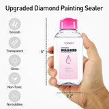 Diamond Painting Sealer, Topwey Diamond Painting Adhesive with Applicator Helps retain Your Diamond Sparkle, Also Applicable to Puzzles for Adults (125 ML 4.4 Fl Oz) Topwey