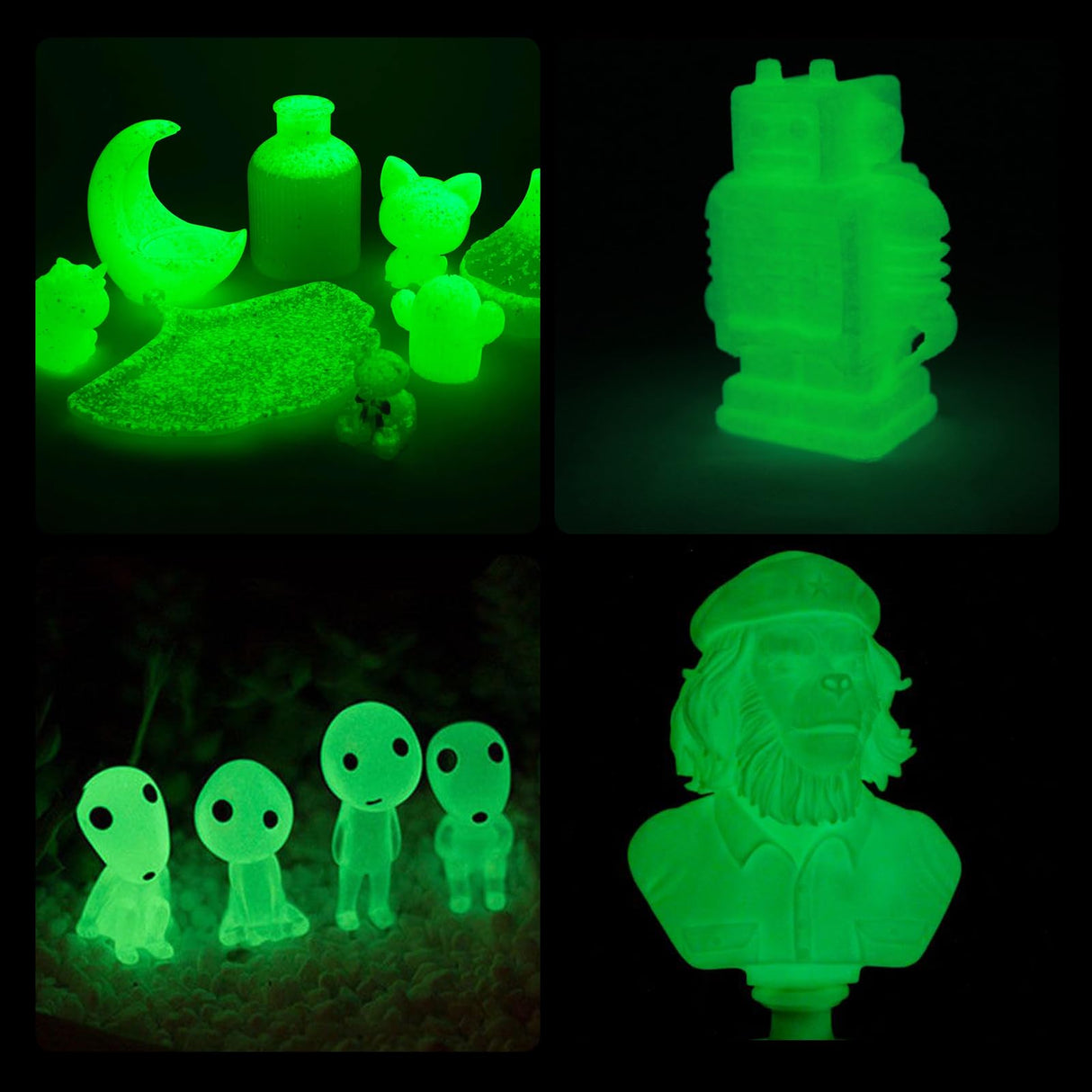 CCTREE Glow in The Dark ABS Plus (ABS+) Filament 1.75mm, Glow 3D Printer Filament ABS Pro, Strong & Durable, Heat Resistance, Dimensional Accuracy +/- 0.03 mm, 1KG Spool (2.2 lbs), Glow Green CCTREE